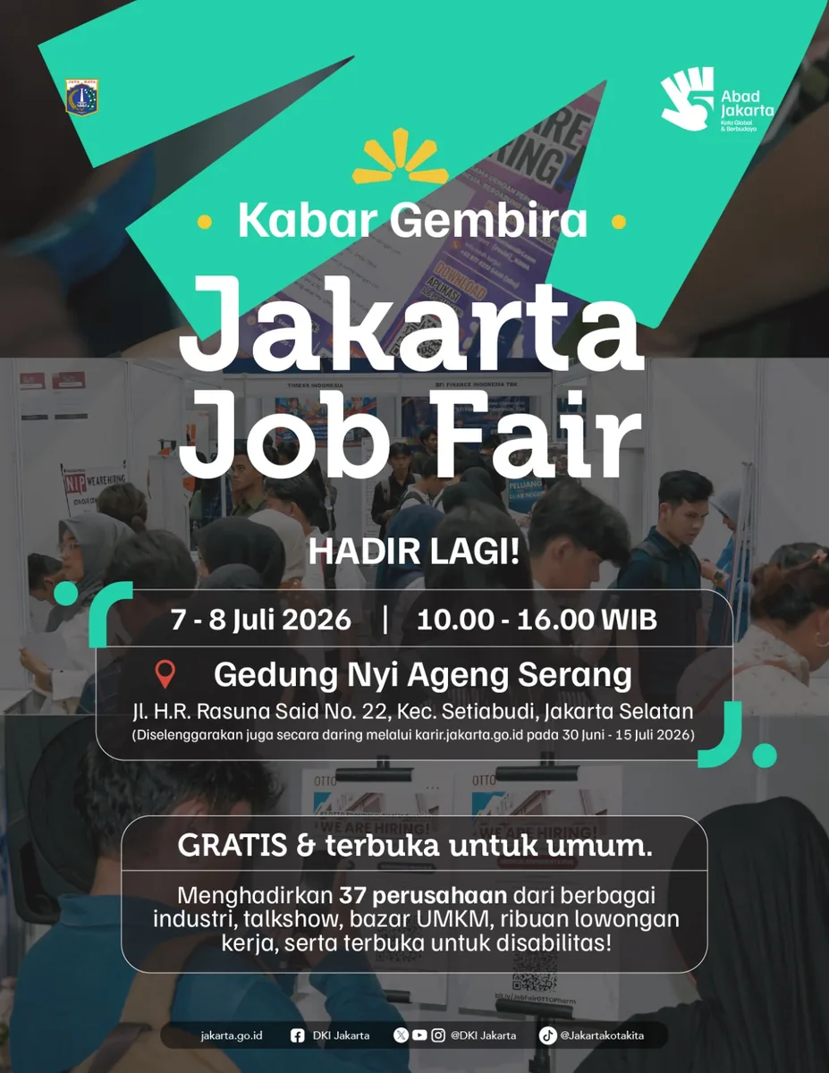 Job Fair Kabupaten Karawang 2026 (Suku Dinas TKTE Wilayah Kabupaten Karawang Barat) : 7-8 Juli 2026
